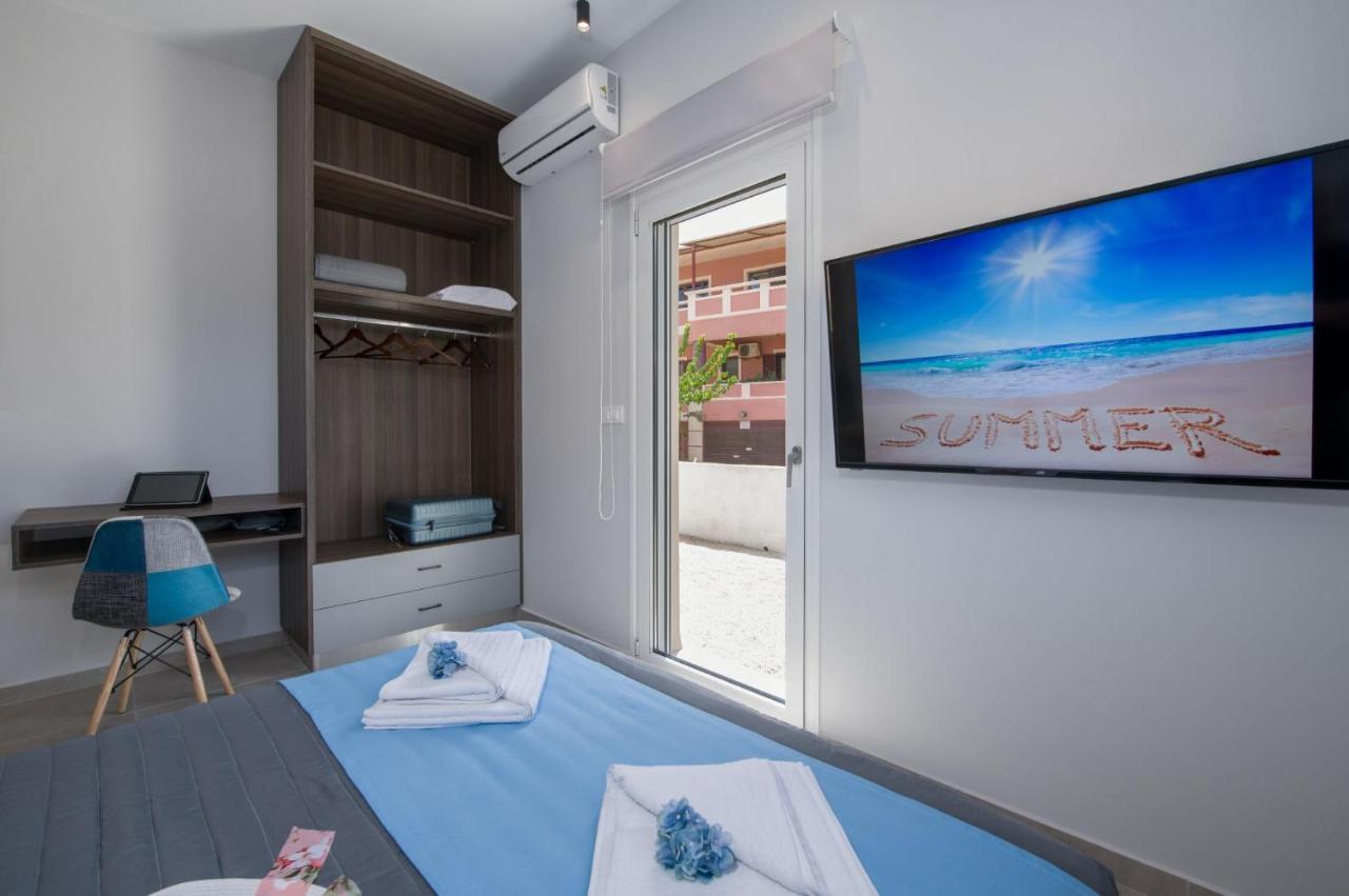 Luxury Villa Eva-Mari With Jacuzzi, 50M From The Beach Stalós Exteriör bild