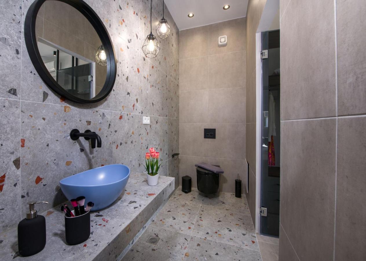 Luxury Villa Eva-Mari With Jacuzzi, 50M From The Beach Stalós Exteriör bild