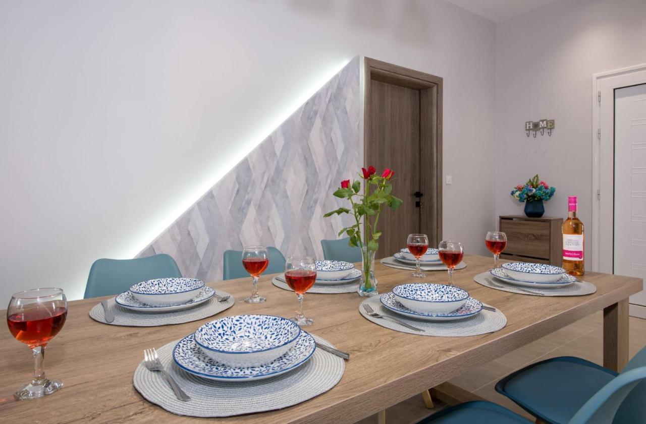 Luxury Villa Eva-Mari With Jacuzzi, 50M From The Beach Stalós Exteriör bild