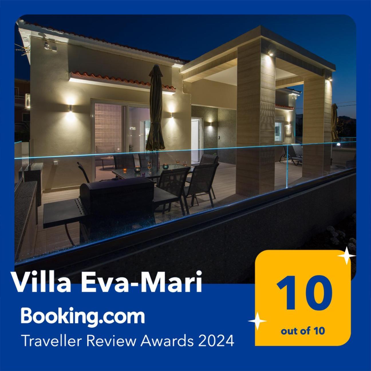 Luxury Villa Eva-Mari With Jacuzzi, 50M From The Beach Stalós Exteriör bild
