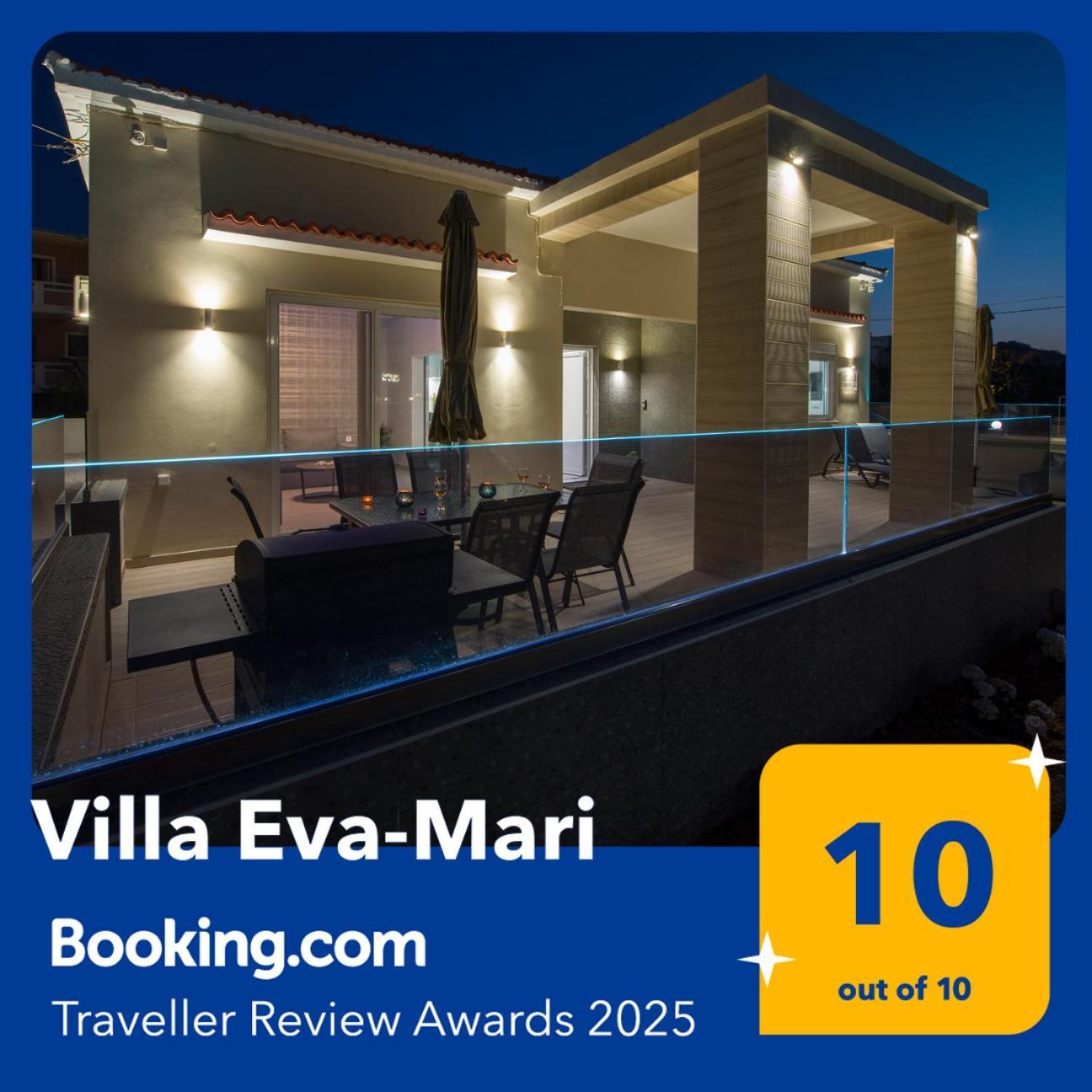 Luxury Villa Eva-Mari With Jacuzzi, 50M From The Beach Stalós Exteriör bild