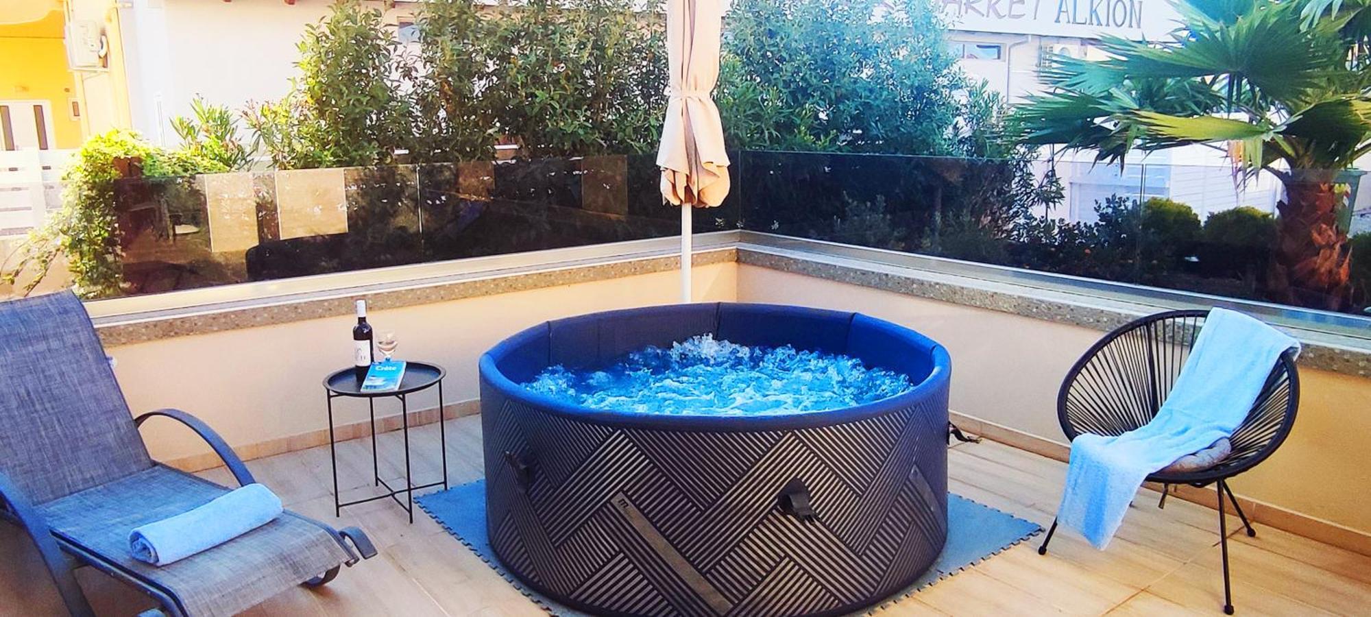 Luxury Villa Eva-Mari With Jacuzzi, 50M From The Beach Stalós Exteriör bild